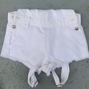 White American eagle overall shorts